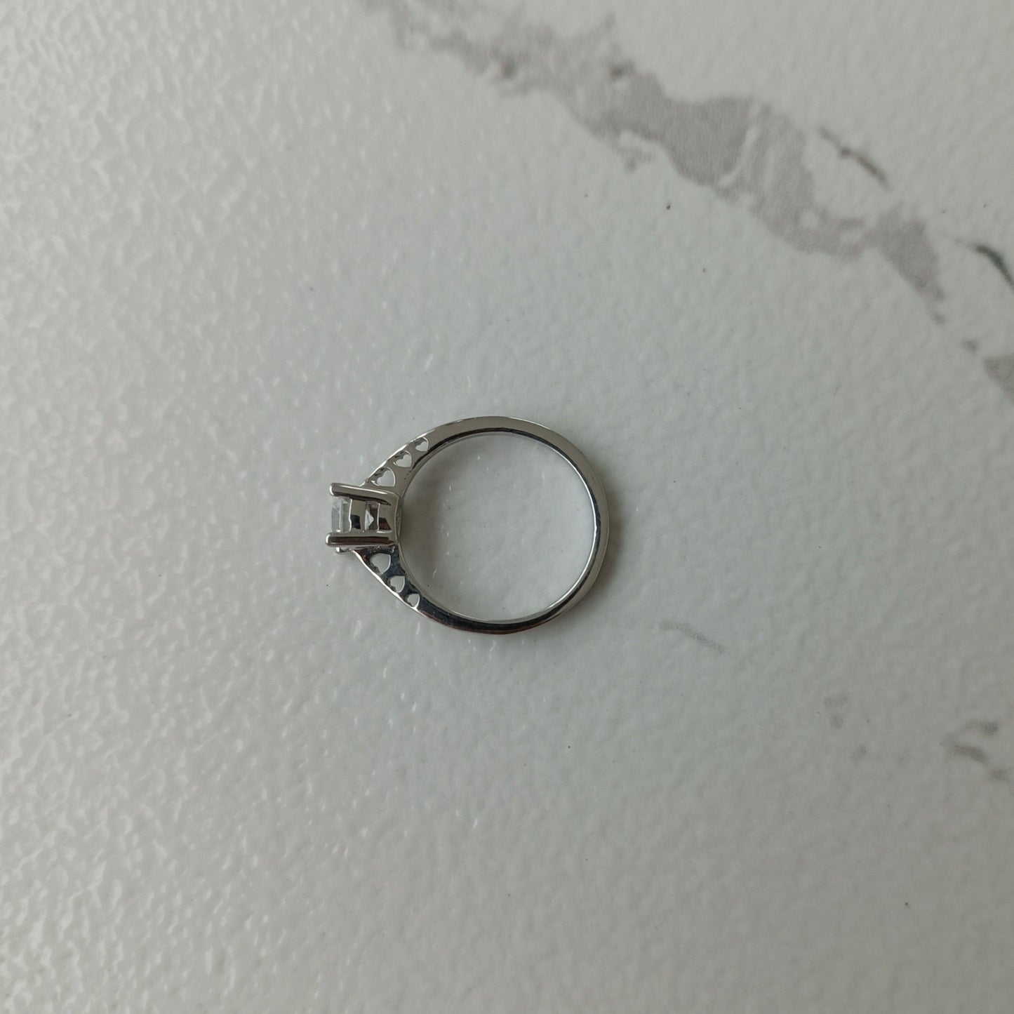 Venus-Solitaire Hidden Heart Ring