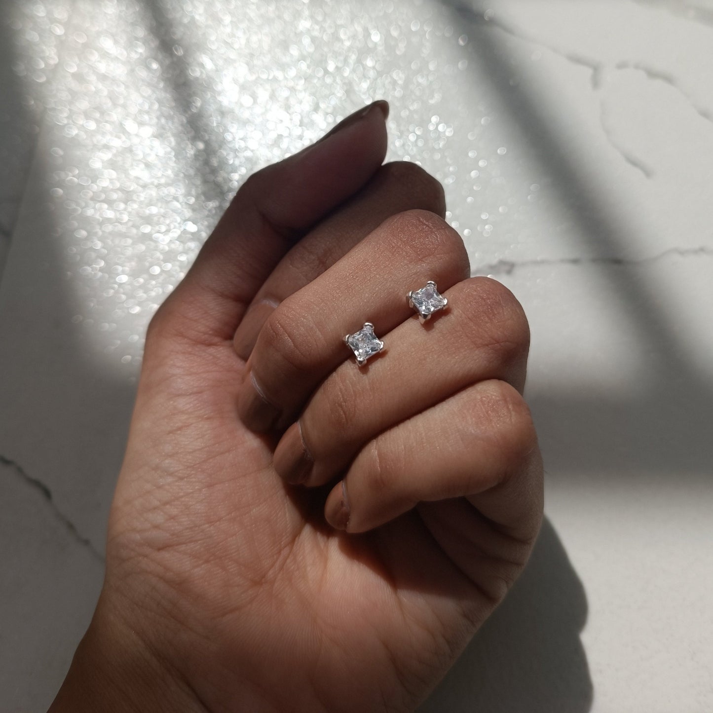 Solitaire Square Stud