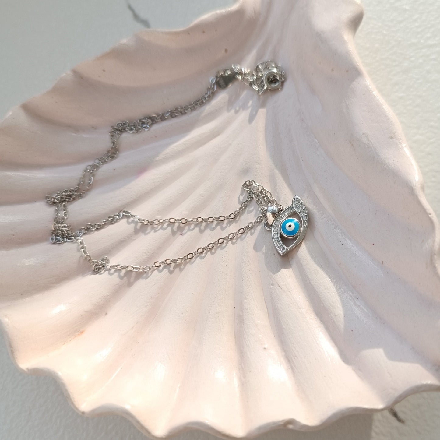 Quirky Evil Eye Pendant with Link Chain