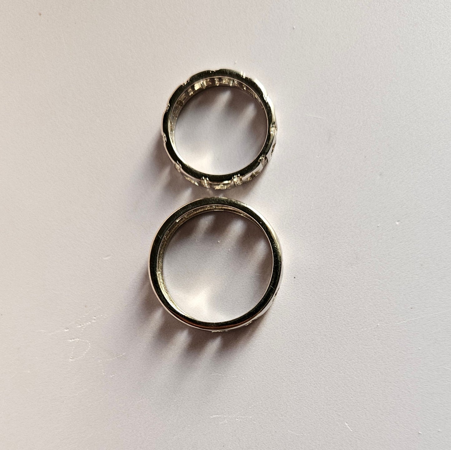 Star Struck Silver Couple Ring