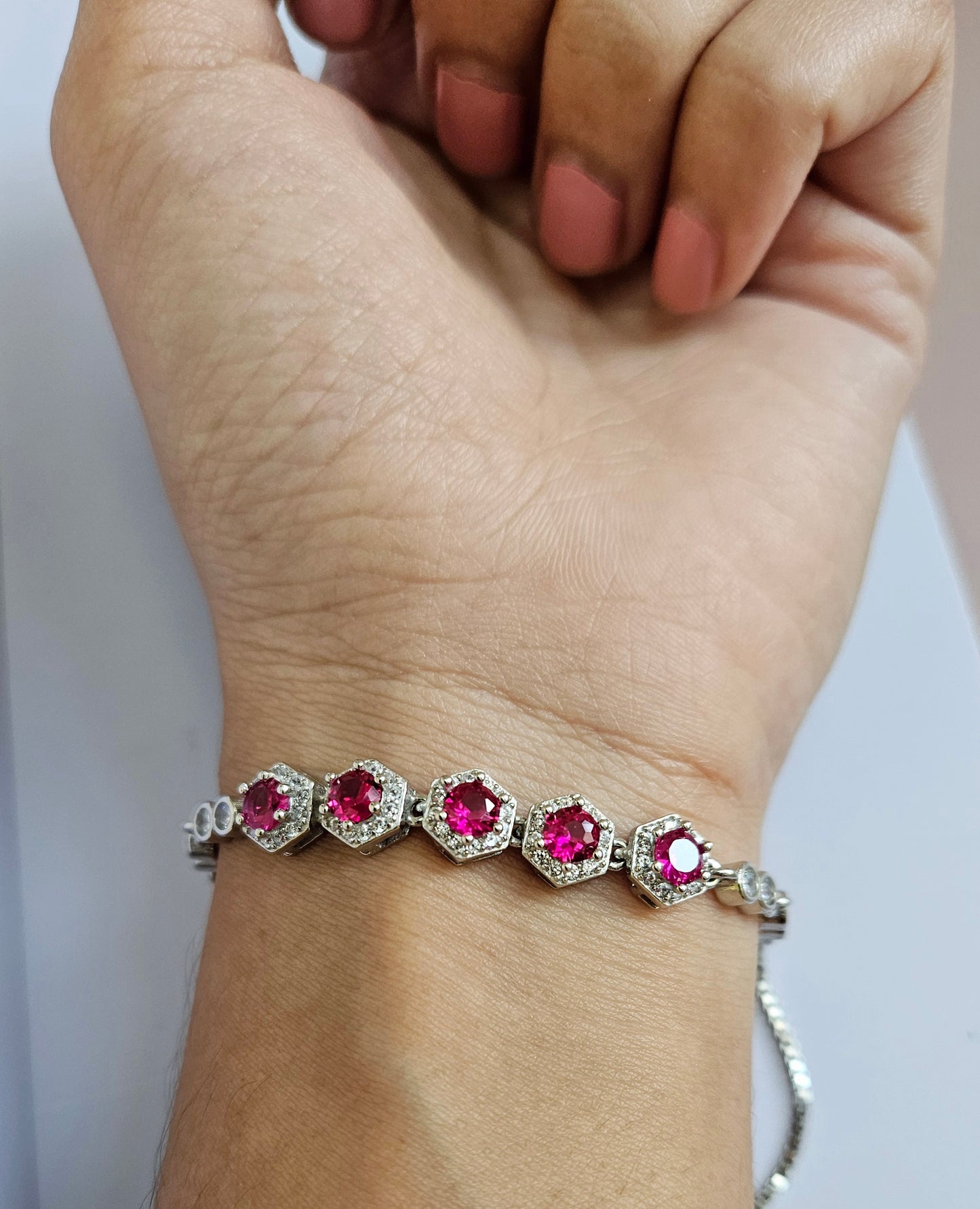 Hexa Silver Bracelet
