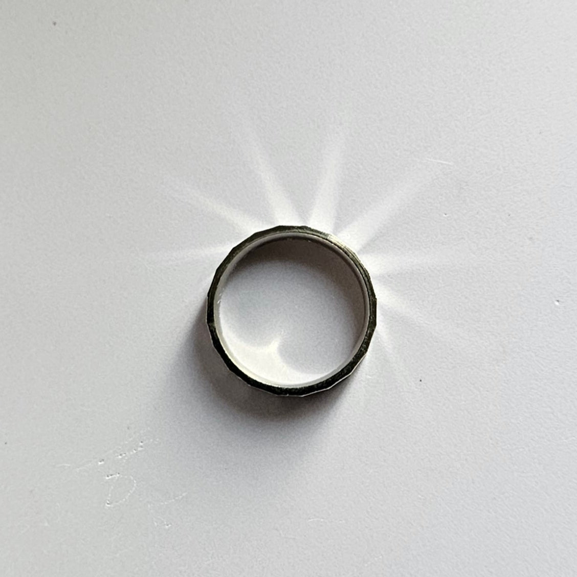 Three lined geometric Silver Ring