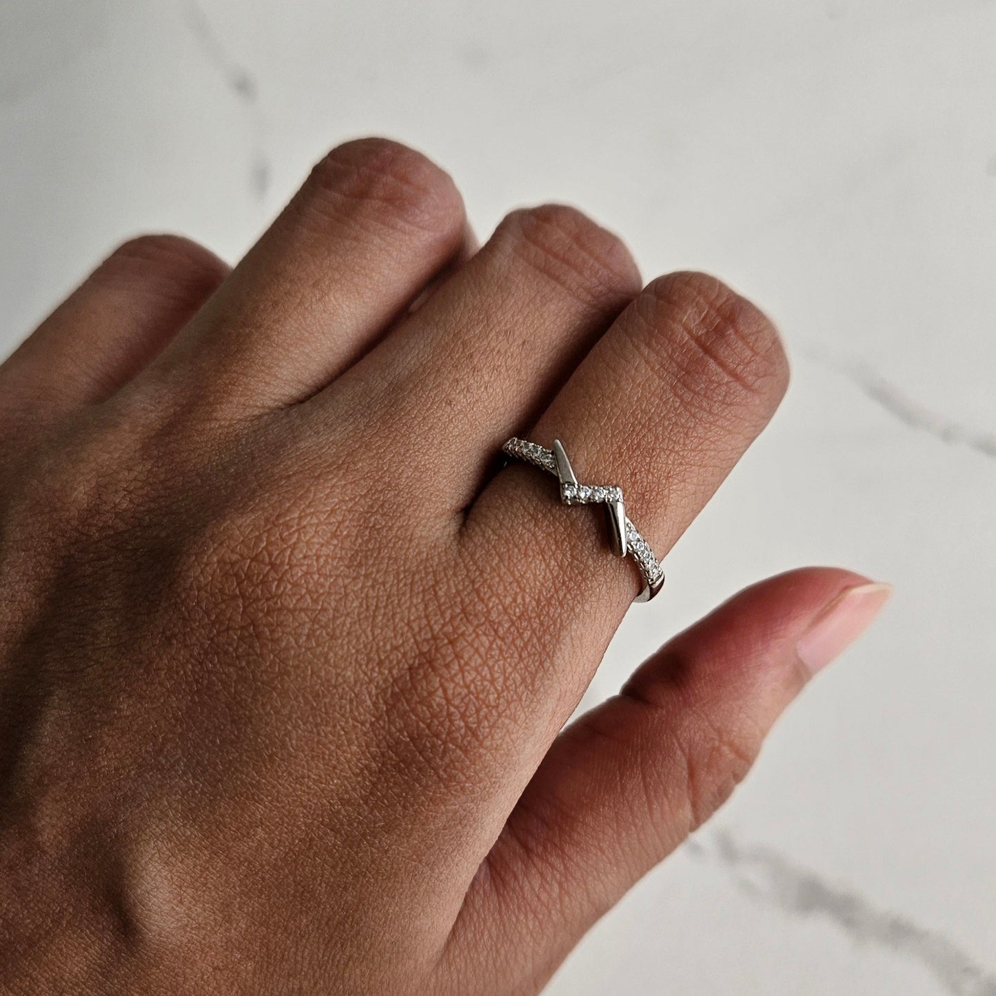 Thunderbolt Silver Ring
