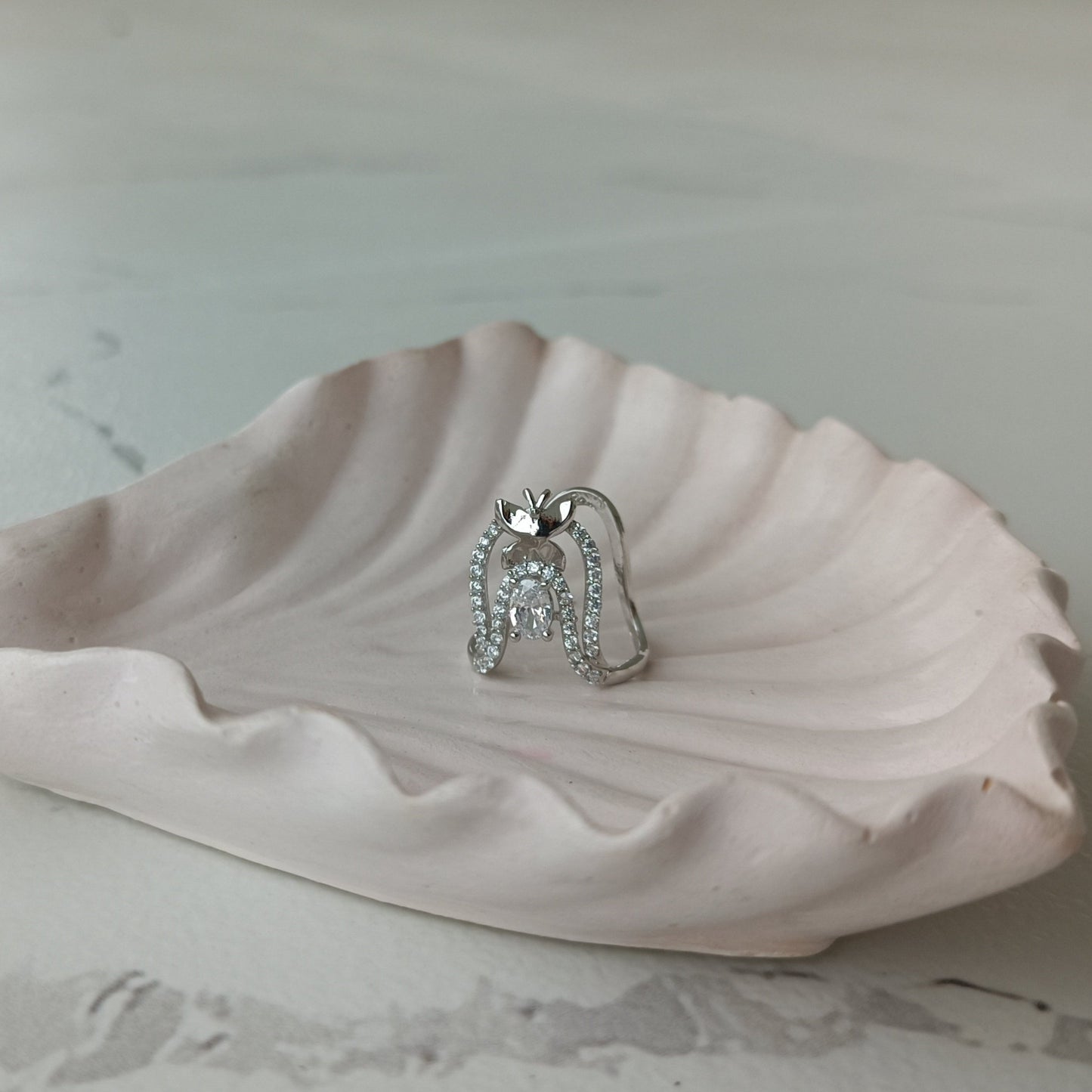 Butterfly Silver Vanki Ring