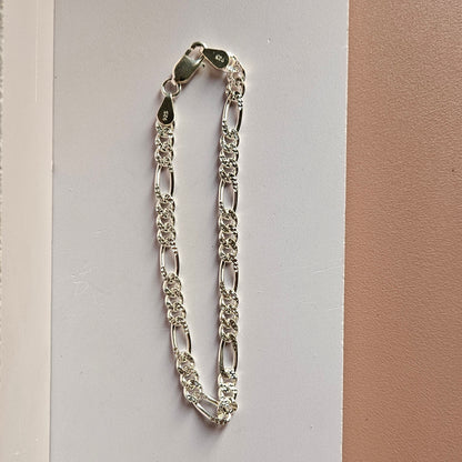 Figaro thick Silver Bracelet