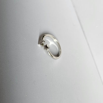Pink Star Silver Ring