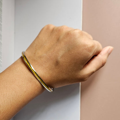 Plain golden stripe Silver Bracelet (Kaapu)