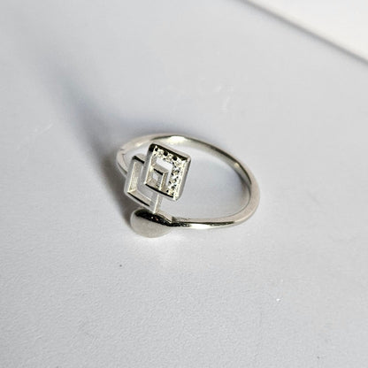 Dual Square Silver Ring