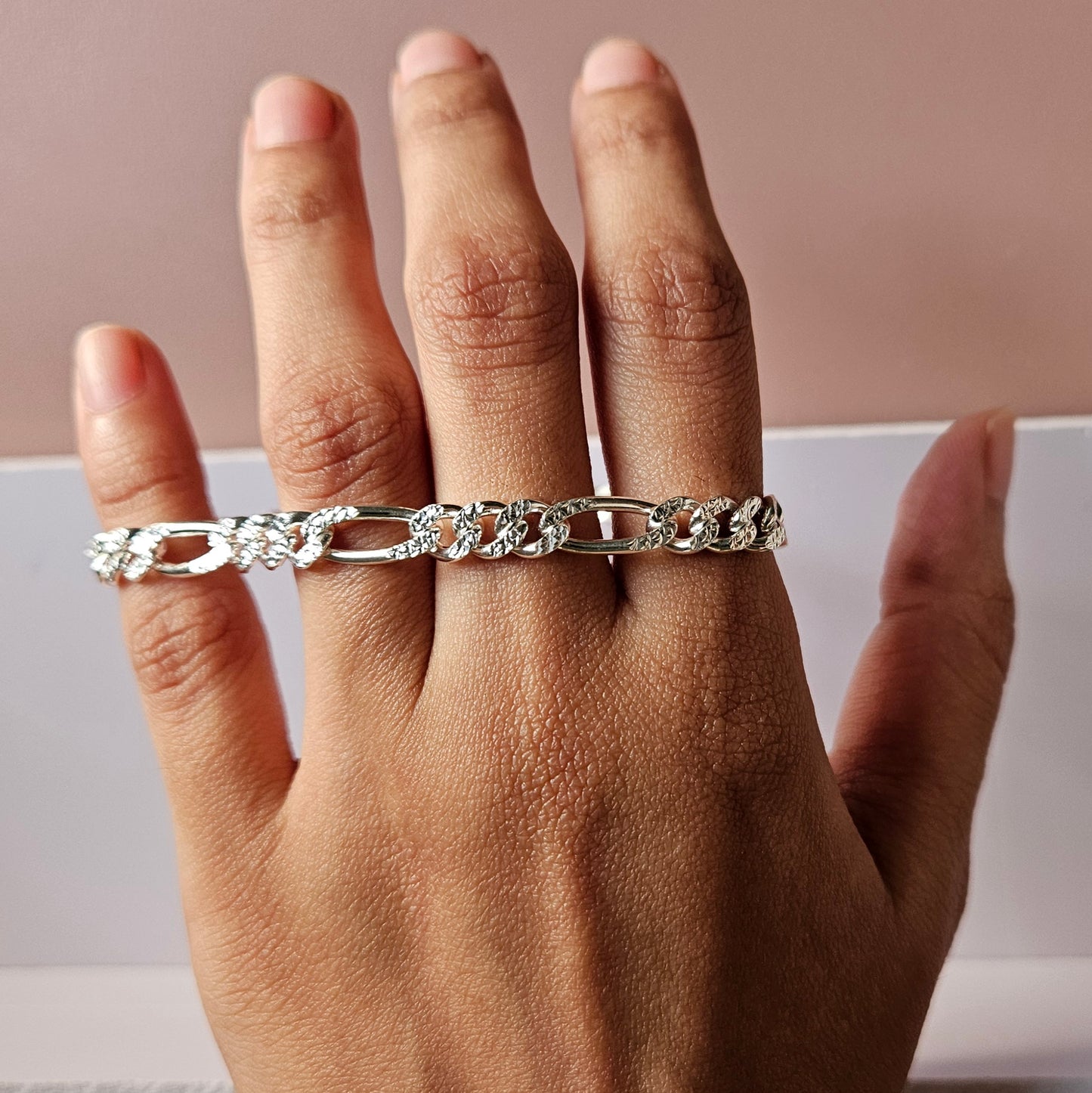 Figaro thick Silver Bracelet