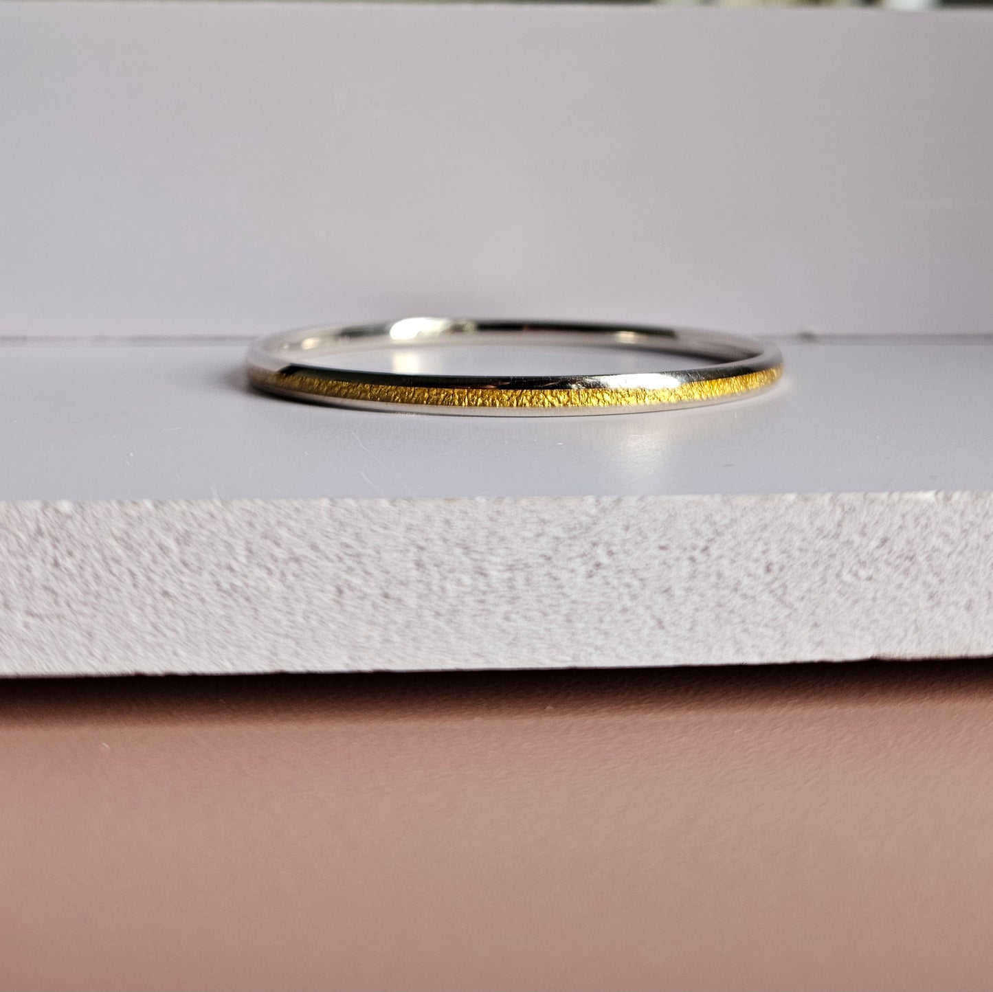 Plain golden stripe Silver Bracelet (Kaapu)