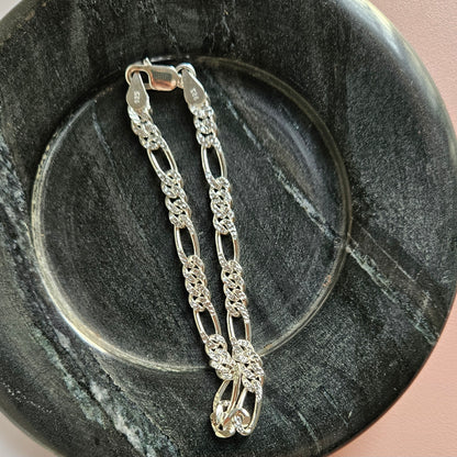 Figaro thick Silver Bracelet