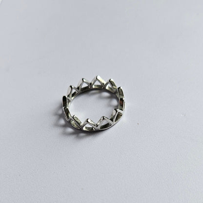 Abstract Mountain Silver Band