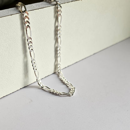 Figaro thin Silver Bracelet