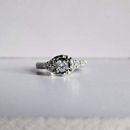 Regal Silver Solitaire Ring