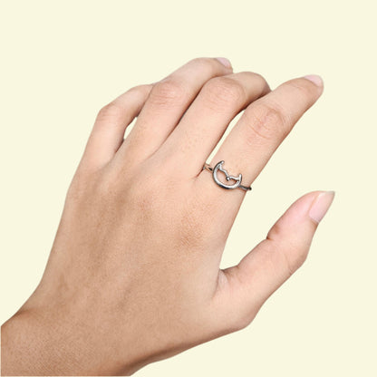 Crescent Silver Ring