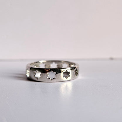 Star Struck Silver Couple Ring