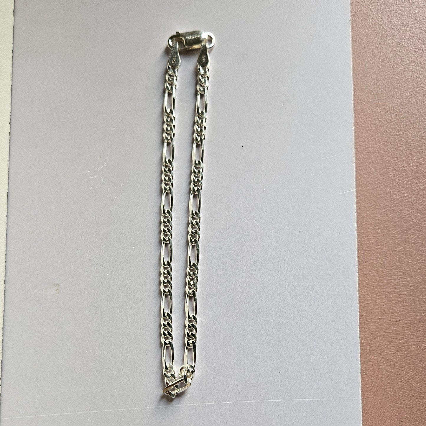 Figaro thin Silver Bracelet