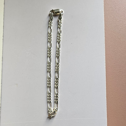 Figaro thin Silver Bracelet