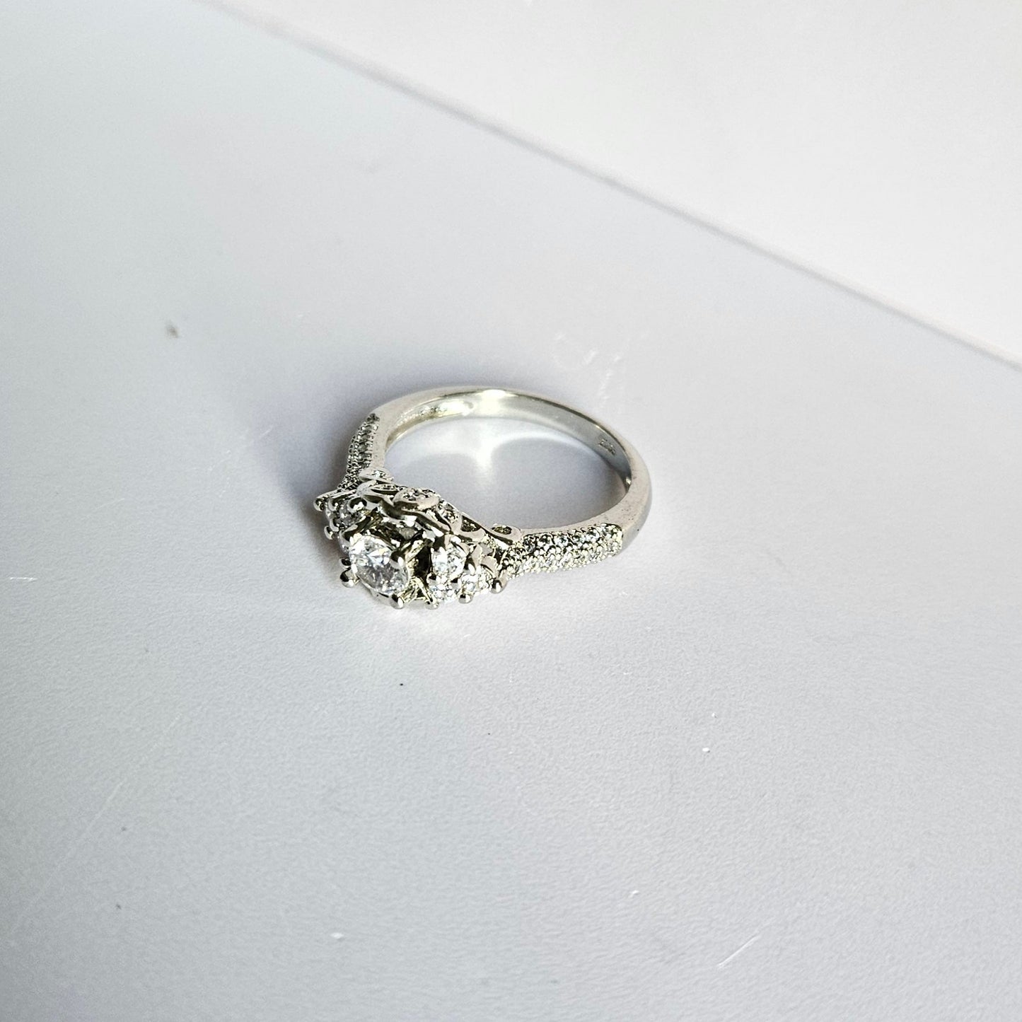 Regal Silver Solitaire Ring