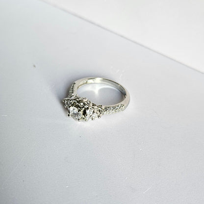 Regal Silver Solitaire Ring