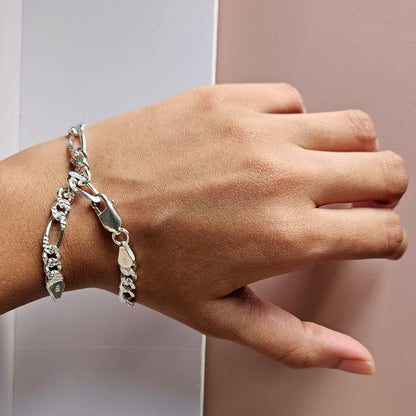 Figaro thick Silver Bracelet
